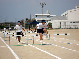 男子50mハードル1組